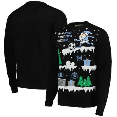 DERBY COUNTY Christmas Jumper Mens MEDIUM Official Festive Sweater XM35