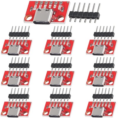 10 Stück USB Typ-C Breakout Board Seriell Basic Breakout Buchse Typ Pin