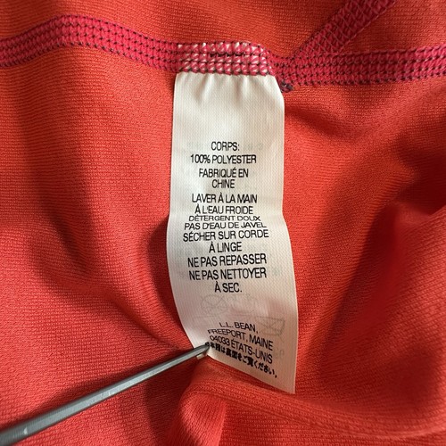 L.L.Bean SunSmart® UPF 50+ Long Sleeve Shirt Women NEW Coral Size S Activewear - Picture 5 of 8