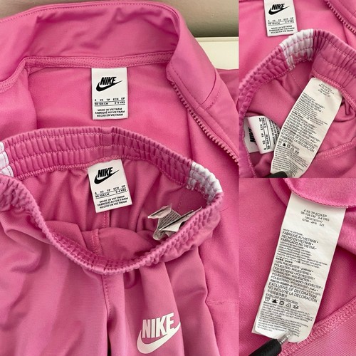 Nike Kids Pink Matching Set Zip Up Tracksuit with Logo Accents Girls 4 XS - Picture 6 of 13
