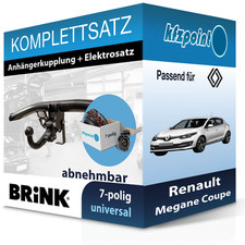 Für Renault Megane Coupe 08-12 BRINK Anhängerkupplung abnehmbar + 7polig E-Satz