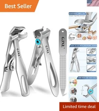 Mess-Free Toenail Clipper Set with Ergonomic Handle - Ideal Gift for Seniors