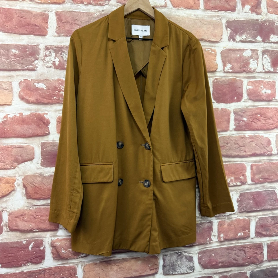 Blazer Elizabeth and James Mujer Medio Camel Marrón Carrera Chaqueta de Trabajo Foto 2 de 4