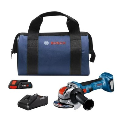 Bosch GWX18V 8B15 18V X Lock Brushless 4 1/2 Inch Angle Grinder Kit Battery