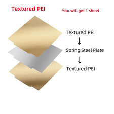 PEI Build Plate Textured PEI Spring Steel Sheet 220/235/300/310/350Mm PEI Magnet