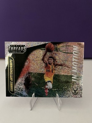 2018-19 Threads In Motion Giannis Antetokounmpo Dazzle #4 Insert Bucks