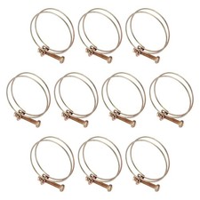 10Pcs, 60-64mm Adjustable Double Wire Hose Clamp for Pump Hose