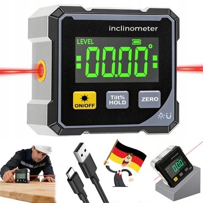 Mini LCD Digital Winkelmesser Magnet Winkelmessgerät Neigungsmesser Inklinometer