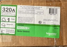 Square D 1009788A 320 Amp 1 Phase 3 Wire 4 Jaw 600VAC OH/UG Meter Socket