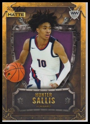 2022 Wild Card Matte #WW-46 Hunter Sallis Weekend Warrior Silver/Black/Purple
