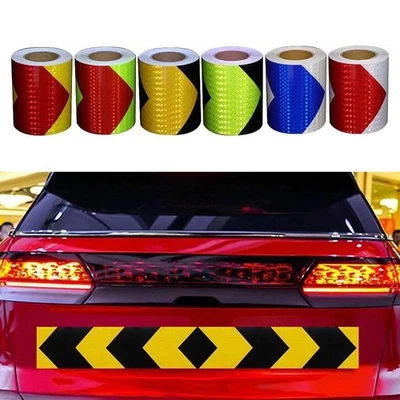 Réfléchissant Sûr Adhésif Cassettes Haute Visibilité Stickers Danger Caution - Photo 1/4