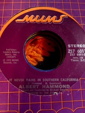 Albert Hammond, It Never Rains In Southern California ~ 1972 Mums 45 +sleeve