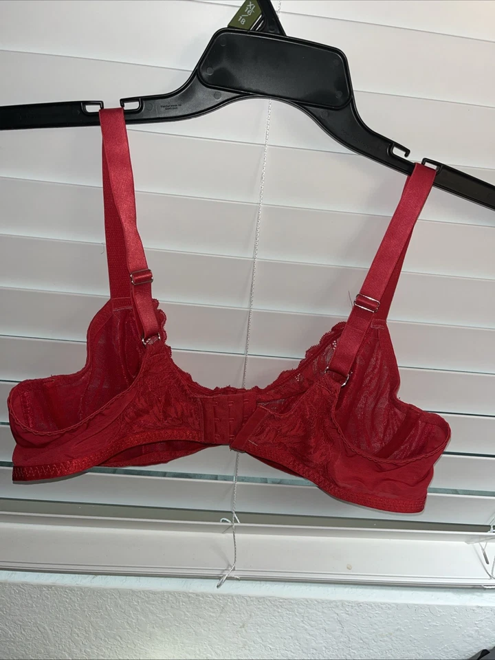 Curvy Kate POPPY 红色 Victory 侧支撑多部分杯文胸 尺寸 38DD 蕾丝 — 第 3/4 张图片