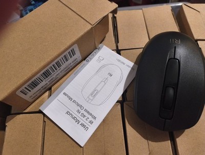 Rii Wireless Mouse USB Computer Mice for Laptop,PC,Desktop, 3 button Black Nib