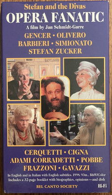 1995 Bel Canto Society: Stefan and The Divas Opera Fanatic Rare Opera VHS