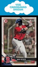 Nick Decker 2018 Bowman Draft #BD-124 1st Bowman Boston Red Sox Baseball Card