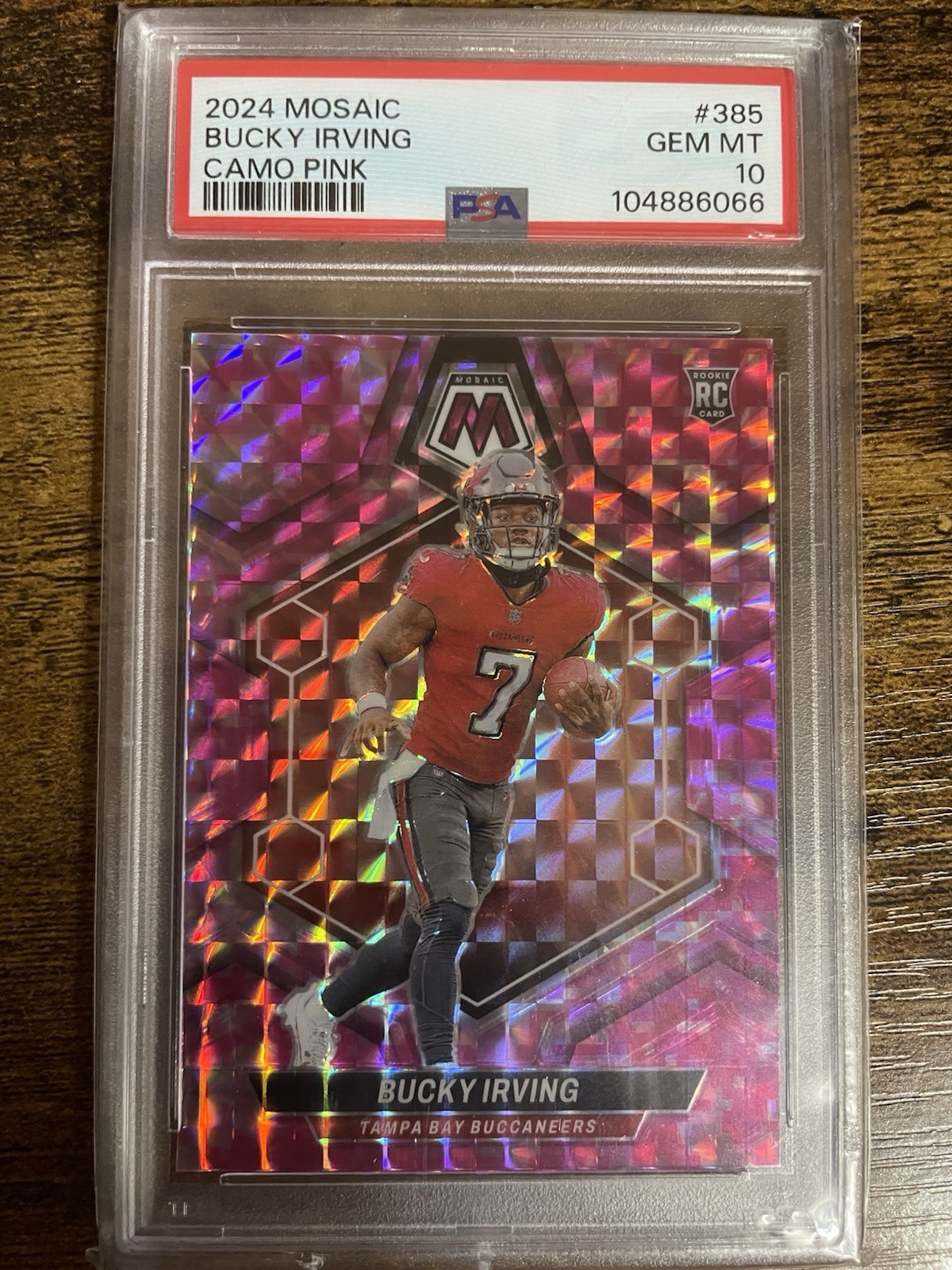 Bucky Irving Panini Mosaic #385 Pink Camo