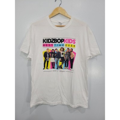 Kidz Bop Kids Best Time Ever 2017 Tour Shirt Mens Large White Gildan Graphic Tee