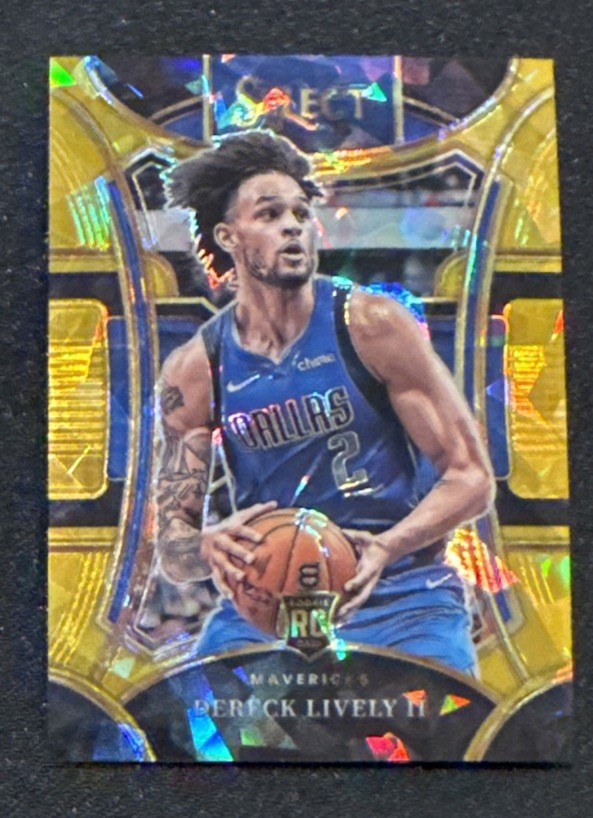 Dereck Lively II 2023 Select #313 Mezzanine Gold Cracked Ice 04/10 Rookie 🔥