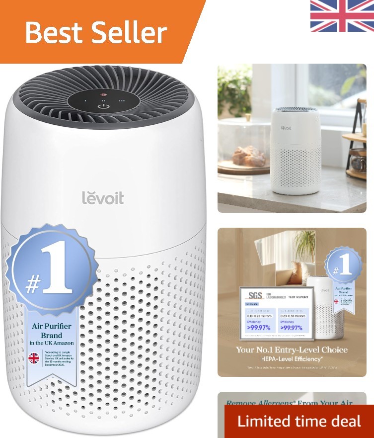 Core Mini HEPA Air Purifier - 3 Speed Control for Dust, Odors & Pollen Reduction