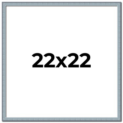 22x22 Frame Blue Scuffed Farm Board Solid Wood Picture Frame Width 0.75 Inches |