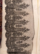 Guipure Dentelle Noire XIXe Crinoline Costume Textile Ancien Volants Robe