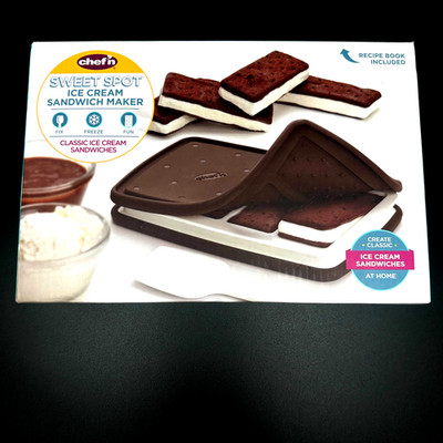 Chef'n Sweet Spot Ice Cream Sandwich Maker Brand New Recipe Book Included