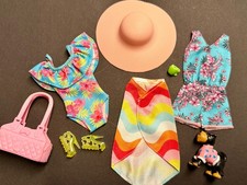 Für Barbie Puppen Elegante Strand Kleidung , Badeanzug, Kleid,jump Street, Hut ￼