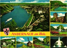 Andernach at Rhein Multi-View Postcard Unposted Schoning