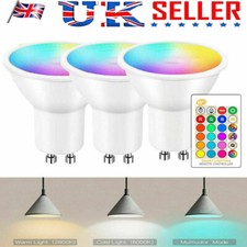 GU10 LED Light Bulbs Remote Control Colour Changing Dimmable Spot Light Bulb UK
