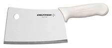 7" STAINLESS Cleaver, S5387PCP, SANI-SAFE series, White