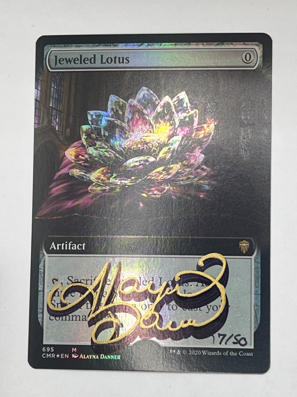 Foil Extended Art Jeweled Lotus Artist Proof AP 17/50 Alayna Danner