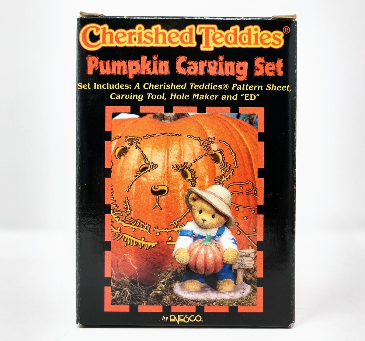 Cherished Teddies ED Halloween Figurine #466220 & Pumpkin Carving