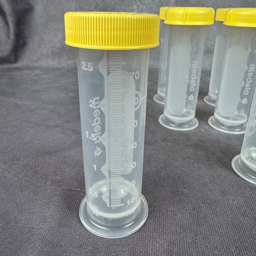 Medela Breast Milk Storage Bottles Lot Baby Feeding w/ 6 Labeling Lids Day Week - Picture 6 of 8