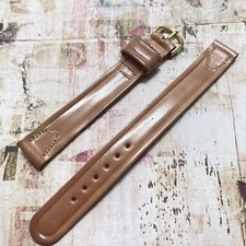 Extra Long one keeper 15mm Shell Cordovan horse leather watch strap 1930s USA