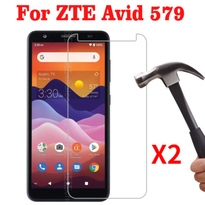 2PCS Consumer Cellular ZTE Avid 579 Tempered Glass Film Cover Screen Protector