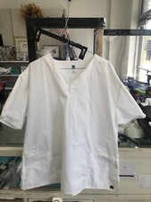 maevn womens V- neck scrubs white 2XL