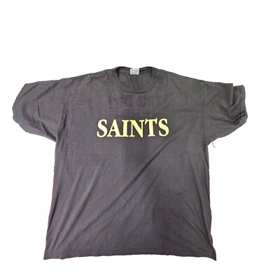 Damaged* Saints We're In It For The Long Run Adult T-Shirt 2XL Brown XXL g3a