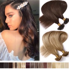 200 Pre Glue Bond U Nail Tip Straight Remy Human Hair Extensions Pre Bonded Glue
