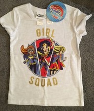 Super Hero Girl Squad T shirt, white, size 4, new with label