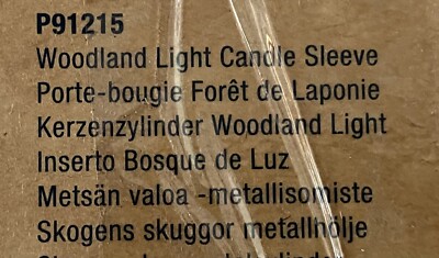 PartyLite WOODLAND LIGHT Candle Sleeve P91215 Metal Holder for