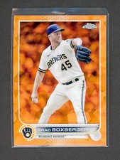 Brad Boxberger 2022 Topps Chrome Update Sapphire ORANGE #US61 (Brewers) SP 23/25
