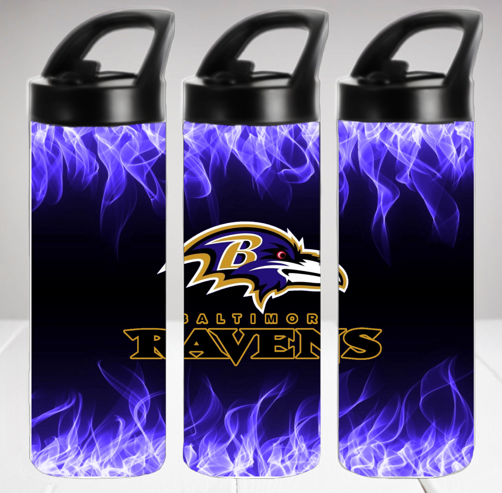 Baltimore Ravens Inspired 20 oz Stainless Steel Insulated Water Bottle
