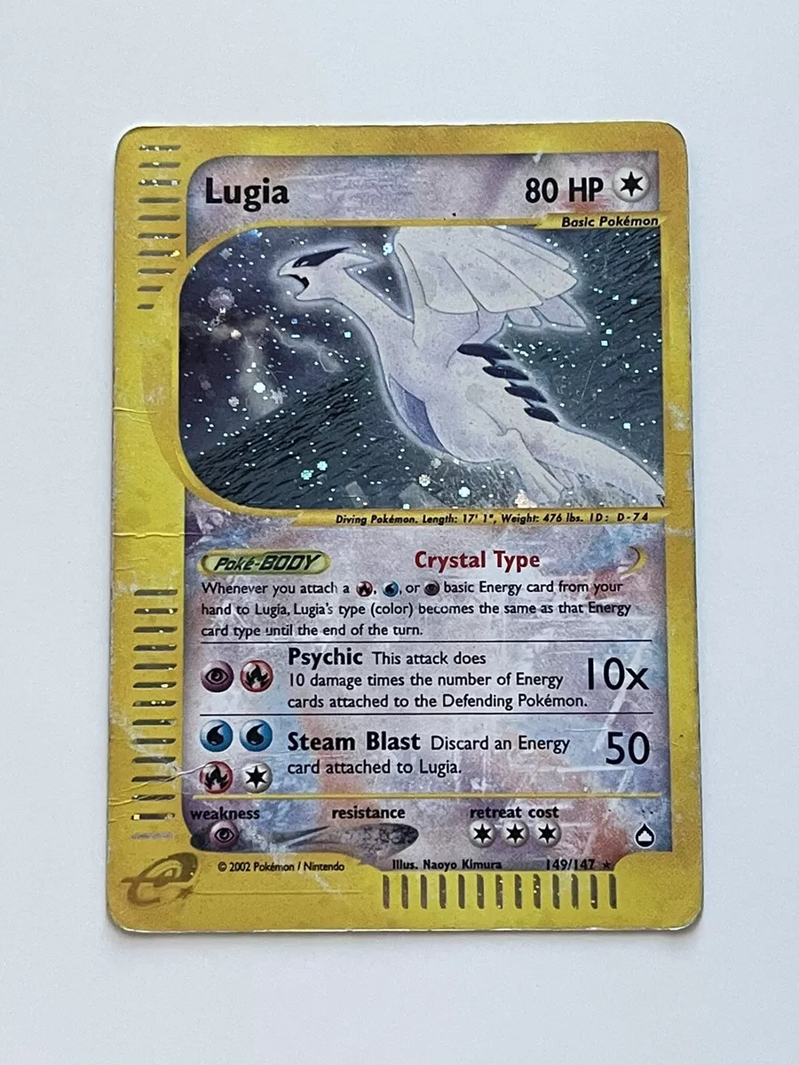 Lugia 149/147 Crystal Holo Rare Aquapolis Set 2002 Pokemon Card