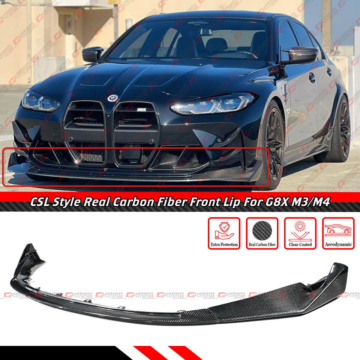 For BMW G80 M3 G82 G83 M4 2021-2024 CSL Style 5x Carbon Fiber