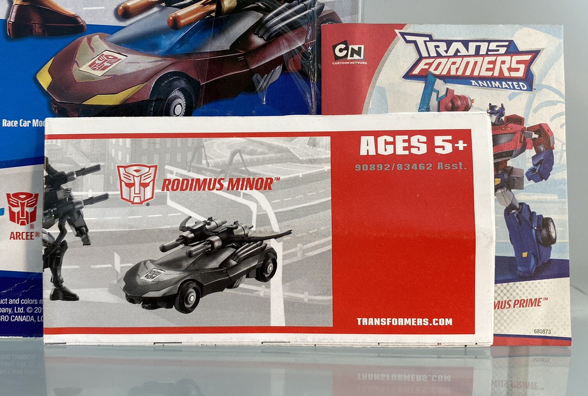 Transformers Animated Rodimus Minor Deluxe Instructions Card Back