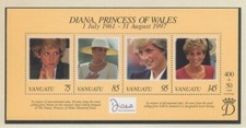 Vanuatu 1998 - Princess Diana Memorial - Miniature Sheet - MNH