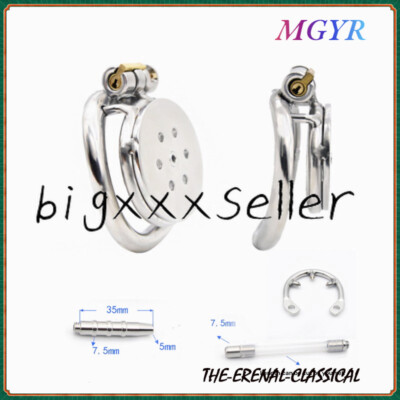 Metal Chastity Cage Flat Arc Anti-escape Device Short Cage Accessories For Men