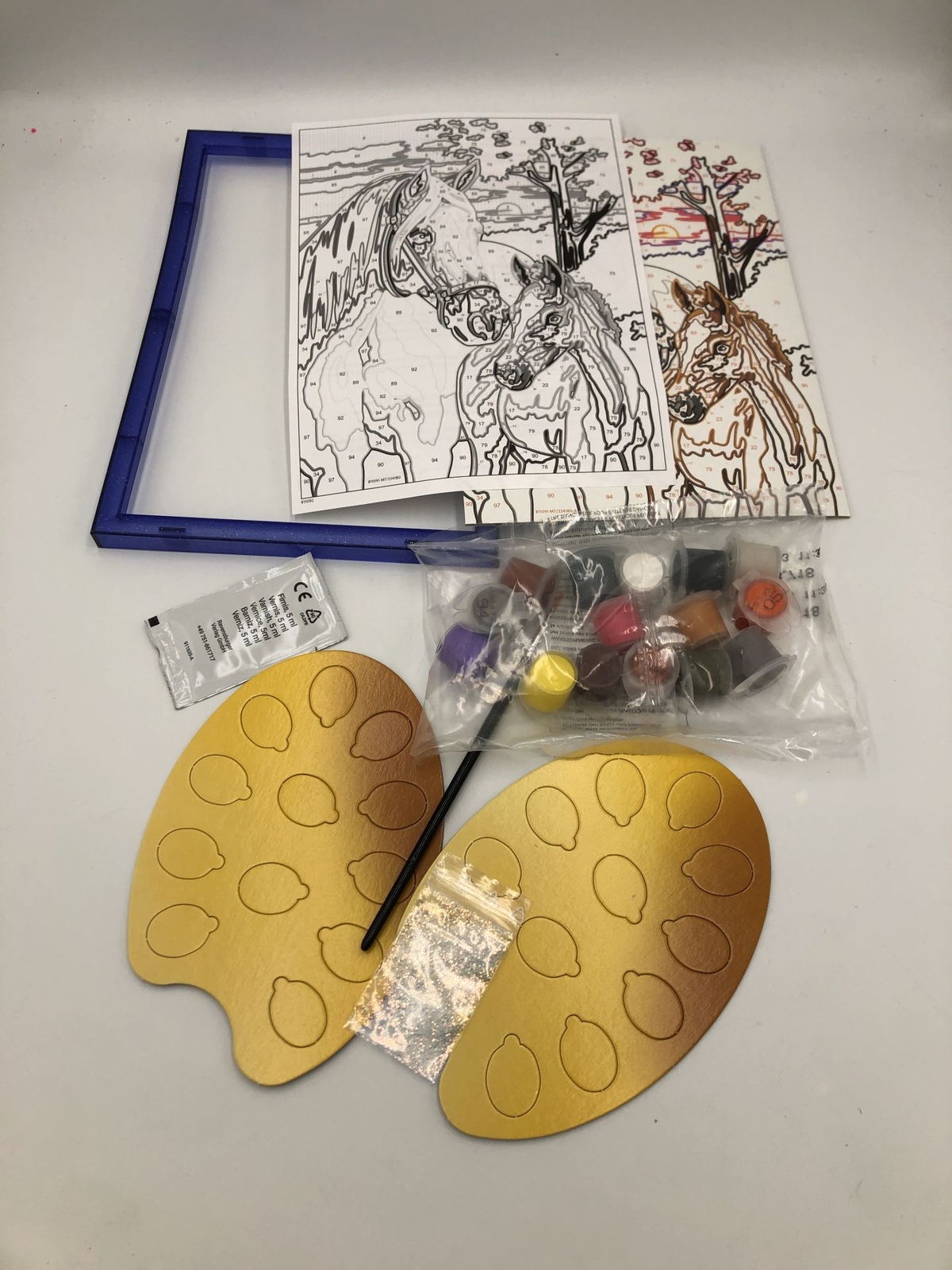 Ravensburger CreArt 28568 - Pferde im Sonnenuntergang - Malen nach Zahlen Set