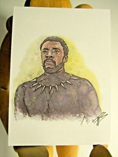 Chadwick Boseman is BLACK PANTHER  ACEO Print Card Pop Culture Artist Phil Born